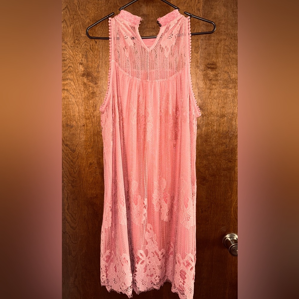 Maurice’s coral colored dress